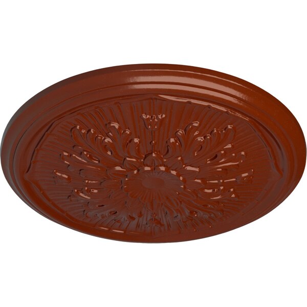 Luton Ceiling Medallion (Fits Canopies Up To 1 1/8), Hand-Painted Firebrick, 15 3/4OD X 5/8P